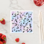 Serviette En Papier Notes musicales Serviettes multilingues Iridescend (En situation)