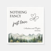 Serviette En Papier Nothing Fancy Just Love Elegant Wedding (Devant)