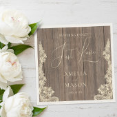 Serviette En Papier Nothing Fancy Just Love Rustic Wedding