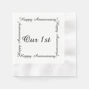Serviette En Papier Notre 1er Joyeux anniversaire