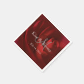 Serviette En Papier Notre Amour Romantique Mariage personnalisé (Coin)