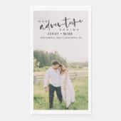 Serviette En Papier Notre aventure commence Script Photo Enregistrer l (Devant)