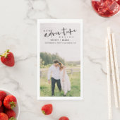 Serviette En Papier Notre aventure commence Script Photo Enregistrer l (En situation)