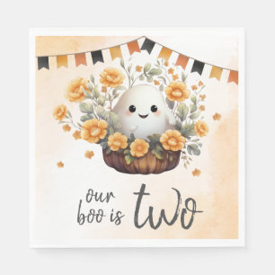 Serviette En Papier Notre Boo a Deux Ans Joyeux Anniversaire Fantôme
