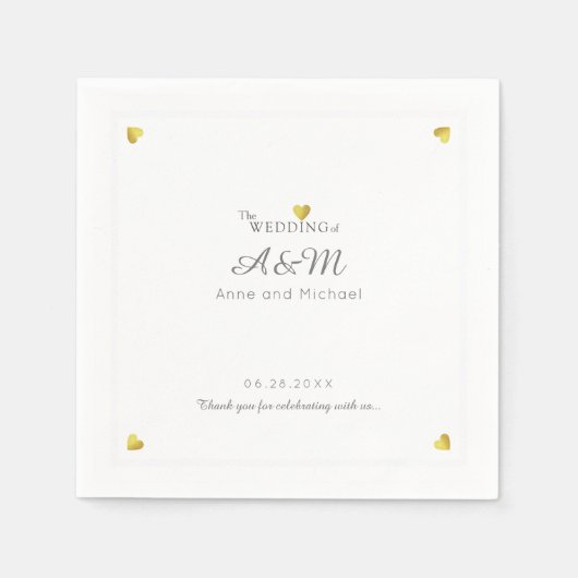 Serviette En Papier notre cocktail standard de réception de mariage (Devant)