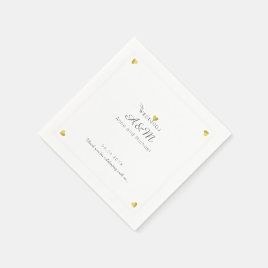 Serviette En Papier notre cocktail standard de réception de mariage (Coin)