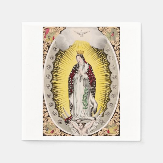 Serviette En Papier Notre-Dame de Guadalupe (Devant)