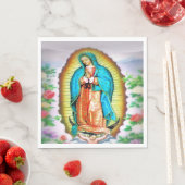 Serviette En Papier Notre-Dame de Guadalupe (En situation)