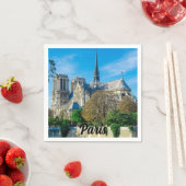 Serviette En Papier Notre Dame de Paris en France (En situation)