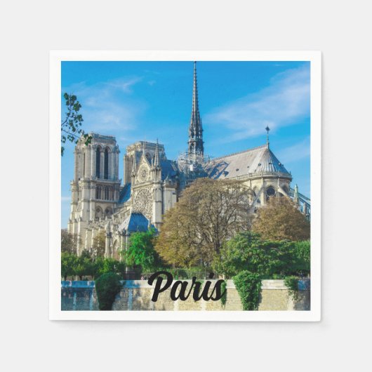 Serviette En Papier Notre Dame de Paris en France (Devant)