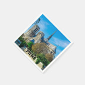 Serviette En Papier Notre Dame de Paris en France (Coin)
