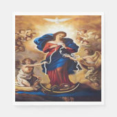 Serviette En Papier Notre-Dame qui a des noeuds (Devant)