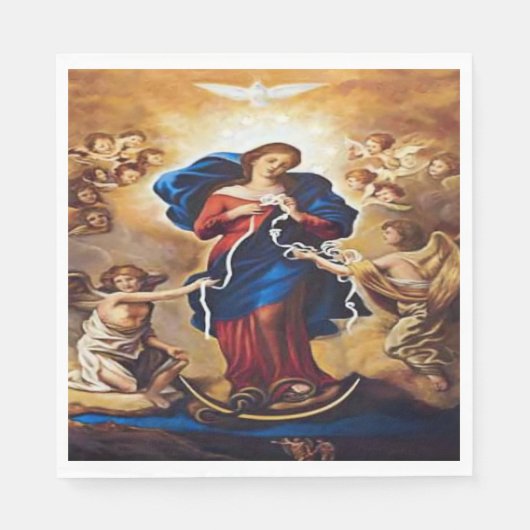 Serviette En Papier Notre-Dame qui a des noeuds (Devant)