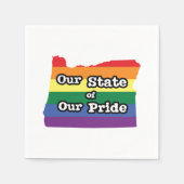 Serviette En Papier Notre état de notre fierté | Oregon (Devant)