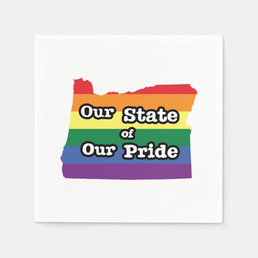 Serviette En Papier Notre état de notre fierté | Oregon (Devant)