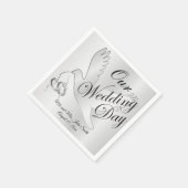 Serviette En Papier Notre jour de mariage - Les colombes Mariages (Coin)