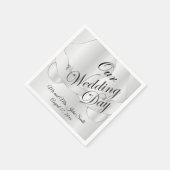 Serviette En Papier Notre jour de mariage - Mariage Bells (Coin)