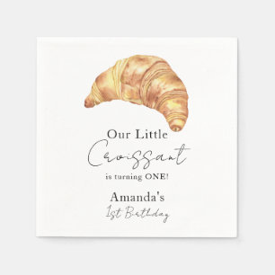 Serviette En Papier Notre Little Croissant 1ère fête d'anniversaire