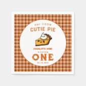 Serviette En Papier Notre Little Cutie Pi Jour 1er Anniversaire (Devant)