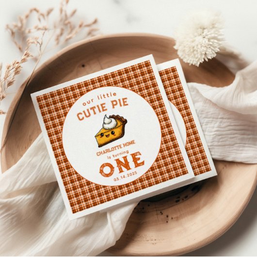 Serviette En Papier Notre Little Cutie Pi Jour 1er Anniversaire