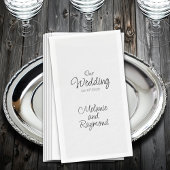Serviette En Papier Notre Mariage manuscrit Script Décontracté