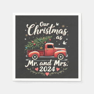 Serviette En Papier Notre Noël en tant que M. et Mme 2024 Couples asso