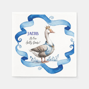 Serviette En Papier Notre Oie Silencieuse Tourne Un Garçon Anniversair