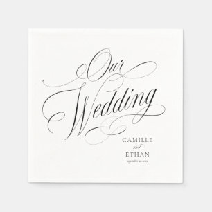 Serviette En Papier Notre papier à lettres élégant pour mariage