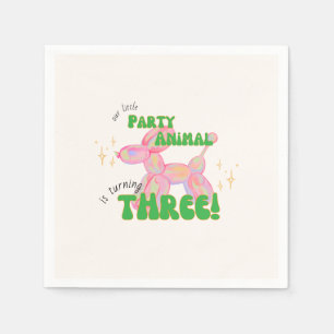 Serviette En Papier Notre petit animal en ballon pour fête d'anniversa