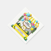 Serviette En Papier Notre Petit Baby shower À Citronade Cutie (Coin)