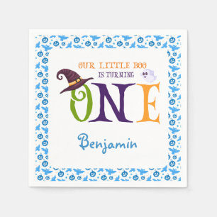 Serviette En Papier Notre Petit Boo Turner Un, Halloween 1Er Anniversa