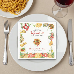 Serviette En Papier Notre Petit Boulet de Viande Baby Shower de Cuisin