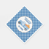 Serviette En Papier Notre petit camion bleu Citrouille premier anniver (Coin)