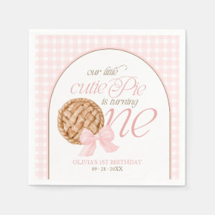 Serviette En Papier Notre Petit Chou à la Crème Fête son Premier Anniv
