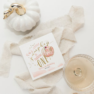 Serviette En Papier Notre Petit Citrouille a un An 1er Anniversaire