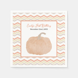 Serviette En Papier Notre Petit Citrouille Anniversaire