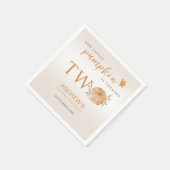Serviette En Papier Notre Petit Citrouille Automne Automne 2e Annivers (Coin)