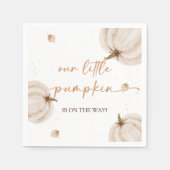 Serviette En Papier Notre petit Citrouille Automne Baby shower d'autom (Devant)