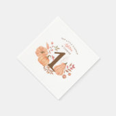 Serviette En Papier Notre petit Citrouille automne premier anniversair (Coin)