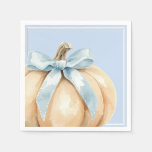 Serviette En Papier Notre petit Citrouille Baby shower d'automne Bleu
