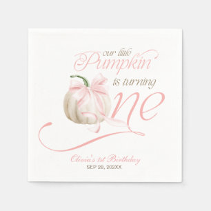Serviette En Papier Notre Petit Citrouille Fait Son Premier Anniversai