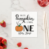 Serviette En Papier Notre petit Citrouille fête son 1er anniversaire (En situation)