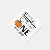 Serviette En Papier Notre petit Citrouille fête son 1er anniversaire (Coin)