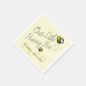 Serviette En Papier Notre Petit Fille Jaune D'Abeille Fille Fille Anni (Coin)