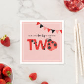 Serviette En Papier Notre petit love bug a deux ans Ladybug (En situation)