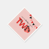 Serviette En Papier Notre petit love bug a deux ans Ladybug (Coin)