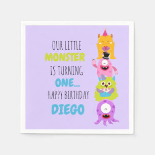 Serviette En Papier Notre petit monstre en devient un