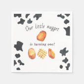 Serviette En Papier Notre Petit Nugget devient un Anniversaire de enfa (Devant)