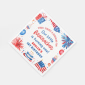Serviette En Papier Notre petit pétard 4 juillet 1er anniversaire (Coin)
