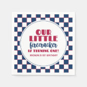 Serviette En Papier Notre petit pétard fait un anniversaire (Devant)